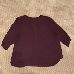 NYDJ Wine Polyester Blouse 1x
